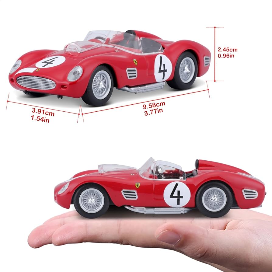 Amazon.com: Bburago Ferrari Testarossa (1959): 1:43 Scale Model